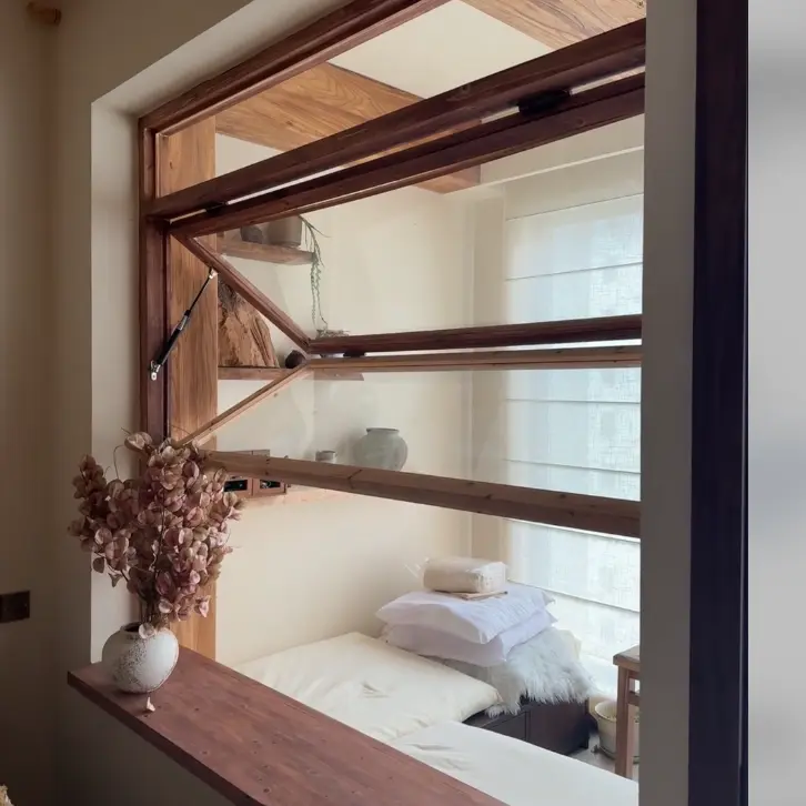 Tophængslede vinduer af aluminiumslegering